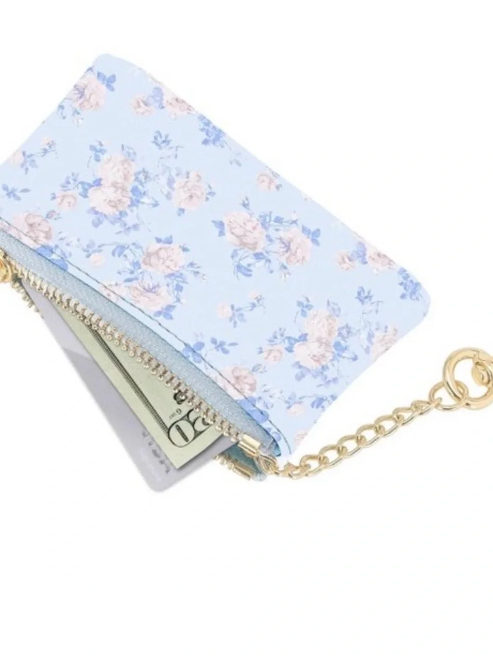 LoveShackFancy x Target - Case-Mate blue Printed PU Zipper Coin Pouch